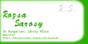 rozsa sarosy business card