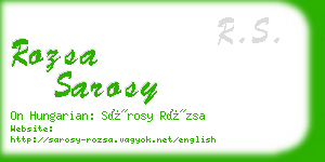 rozsa sarosy business card